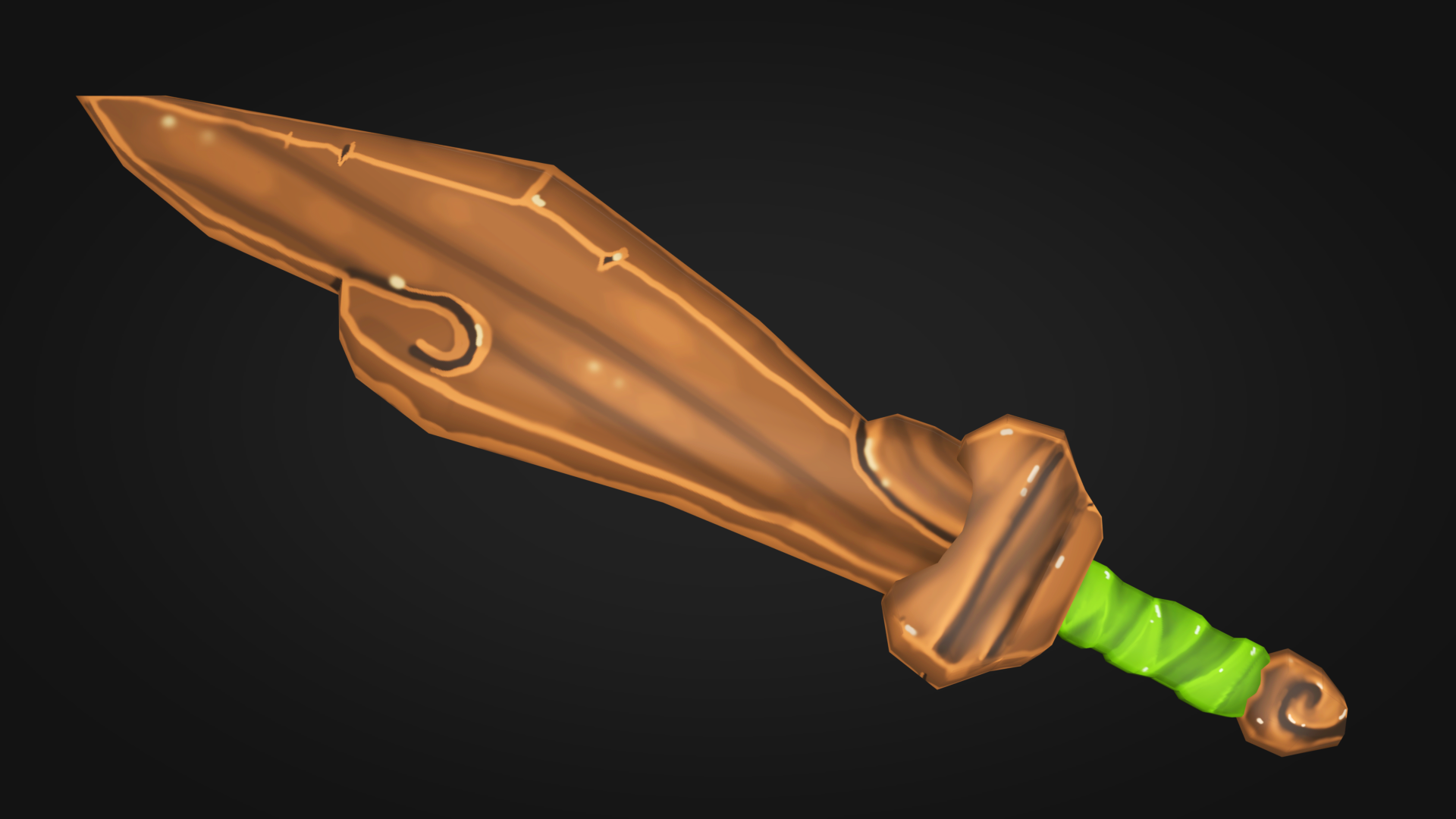 Hand Painted Wooden Sword preview image 1